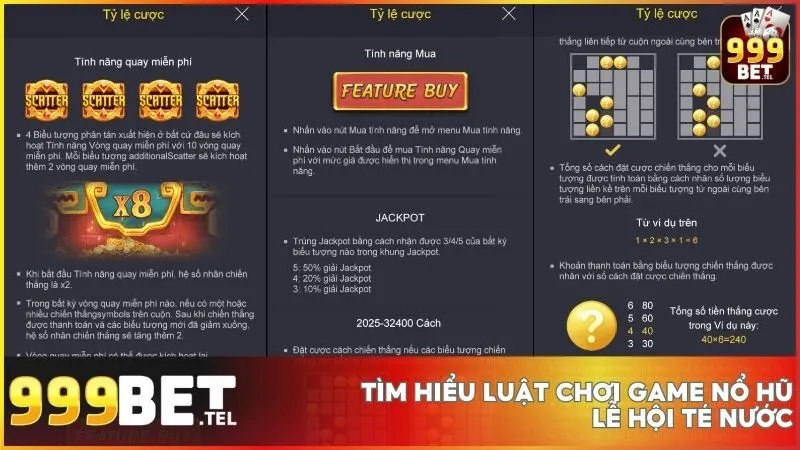 Sẵn sàng quay hũ và săn thưởng game nổ hũ Lễ Hội Té Nước tại 999BET với luật chơi minh bạch rõ ràng