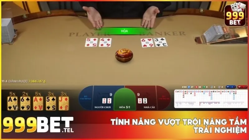 Tận hưởng những tính năng đỉnh cao tại Live Casino Evolution 999BET – Chơi nhiều bàn cùng lúc, lưu bàn yêu thích và cập nhật tỷ lệ cược real-time