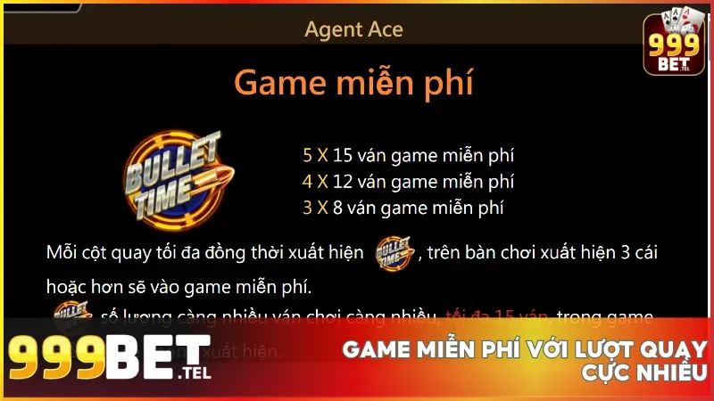 Đặc vụ át chủ bài tại 999bet khám phá tựa game nổ hũ đầy hấp dẫn 3 Chỉ cần từ 3 Scatter trở lên người chơi đã có thể nhận tới 15 lượt quay miễn phí đầy hấp dẫn